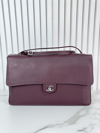 Kitlife Chanel Maxi Flap Bag Burgundy AS6233 26x38.5x11cm