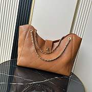 Kitlife Chanel Maxi Shopping Bag Brown Grain-effect calfskin & Gold-plated metal  AS6095 33x54x15cm - 1