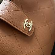 Kitlife Chanel Maxi Shopping Bag Brown Grain-effect calfskin & Gold-plated metal  AS6095 33x54x15cm - 5