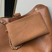 Kitlife Chanel Maxi Shopping Bag Brown Grain-effect calfskin & Gold-plated metal  AS6095 33x54x15cm - 2