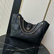Kitlife Chanel Maxi Shopping Bag Black Grain-effect calfskin & Gold-plated metal AS6095 33x54x15cm - 1