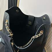 Kitlife Chanel Maxi Shopping Bag Black Grain-effect calfskin & Gold-plated metal AS6095 33x54x15cm - 3
