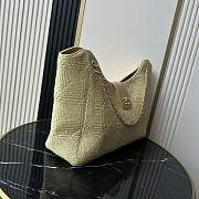 Kitlife Chanel Maxi Shopping Bag Beige Braided Raffia & Gold-colored metal AS6095 33x54x15cm - 6