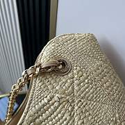 Kitlife Chanel Maxi Shopping Bag Beige Braided Raffia & Gold-colored metal AS6095 33x54x15cm - 4