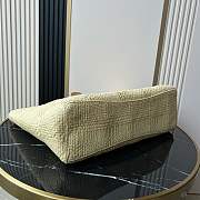 Kitlife Chanel Maxi Shopping Bag Beige Braided Raffia & Gold-colored metal AS6095 33x54x15cm - 3