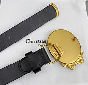 Kitlife Dior Médaillon Belt Black Smooth Calfskin Gold Hardware 25mm - 4