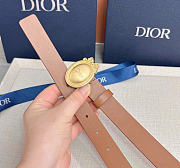 Kitlife Dior Médaillon Belt Brown Smooth Calfskin Gold Hardware 25mm - 4