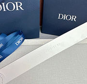 Kitlife Dior Médaillon Belt White Smooth Calfskin Silver Hardware 25mm  - 4