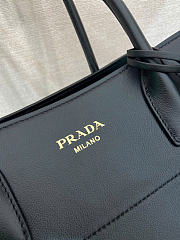 Kitlife Prada Large Leather Tote Bag Black 1BG571 38x24.5x18cm - 4