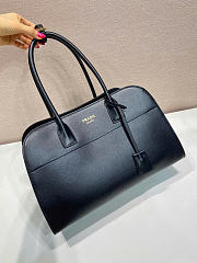 Kitlife Prada Large Leather Tote Bag Black 1BG571 38x24.5x18cm - 2