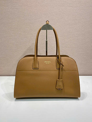 Kitlife Prada Large Leather Tote Bag Caramel 1BG571 38x24.5x18cm 