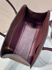 Kitlife Prada Large Leather Tote Bag Burgundy 1BG571 38x24.5x18cm - 4
