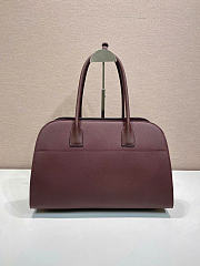 Kitlife Prada Large Leather Tote Bag Burgundy 1BG571 38x24.5x18cm - 3