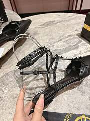 Kitlife Christian Louboutin Bombina Spikes Slingback Flats Black  - 5