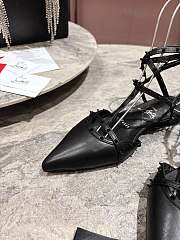 Kitlife Christian Louboutin Bombina Spikes Slingback Flats Black  - 4