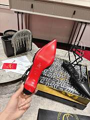 Kitlife Christian Louboutin Bombina Spikes Slingback Flats Black  - 2