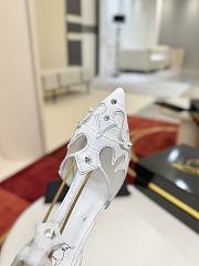 Kitlife Christian Louboutin Women’s Teetiag 100mm Heels White - 3