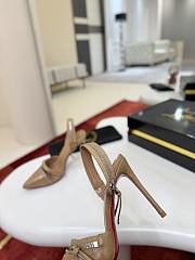 Kitlife Christian Louboutin Women’s 100mm Slingy Zip Leather Pumps Beige - 3