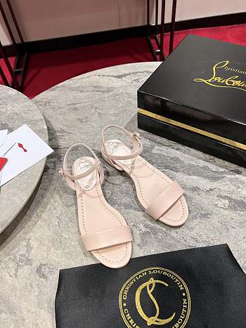 Kitlife Christian Louboutin Sweet Jane Ankle-Strap Sandals Beige