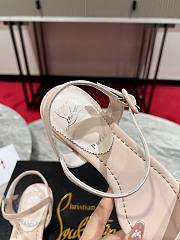Kitlife Christian Louboutin Sweet Jane Ankle-Strap Sandals Beige - 6