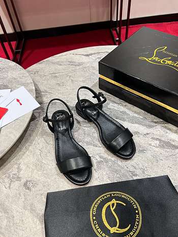 Kitlife Christian Louboutin Sweet Jane Ankle-Strap Sandals Black