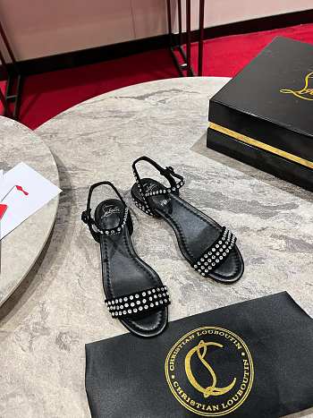 Kitlife Christian Louboutin Sweet Jane Sandal Strass Boum Black