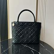 Kitlife Chanel Caviar Quilted Medallion Tote Black 30x14x24cm - 1