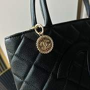 Kitlife Chanel Caviar Quilted Medallion Tote Black 30x14x24cm - 2