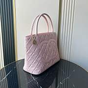 Kitlife Chanel Caviar Quilted Medallion Tote Pink 30x14x24cm - 5