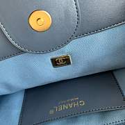 Kitlife Chanel Blue Denim Shopping Bag 31x28x17cm - 2