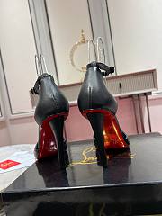 Kitlife Christian Louboutin Black Leather Uptown Ankle Wrap 100 Pumps - 4