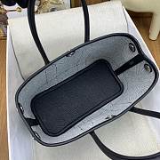 Kitlife Hermes Mini Garden Party Canvas Leather Bag Grey & Black 23cm - 5
