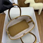Kitlife Hermes Mini Garden Party Canvas Leather Bag Beige & Caramel 23cm  - 6