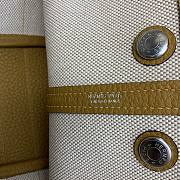 Kitlife Hermes Mini Garden Party Canvas Leather Bag Beige & Caramel 23cm  - 4