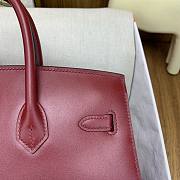 Kitlife Hermes Kelly Bag Burgundy Box Calf Leather - 25cm - 5
