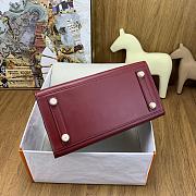 Kitlife Hermes Kelly Bag Burgundy Box Calf Leather - 25cm - 4