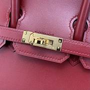 Kitlife Hermes Kelly Bag Burgundy Box Calf Leather - 25cm - 3