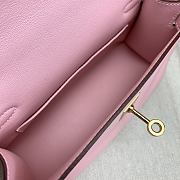 Kitlife Hermes Kelly Mini Bag Light Pink Epsom Leather Gold Buckle 22cm - 4