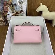 Kitlife Hermes Kelly Mini Bag Light Pink Epsom Leather Gold Buckle 22cm - 3