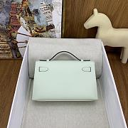 Kitlife Hermes Kelly Mini Bag Light Green Epsom Leather Silver Buckle 22cm - 6