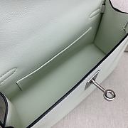Kitlife Hermes Kelly Mini Bag Light Green Epsom Leather Silver Buckle 22cm - 3