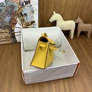 Kitlife Hermes Kelly Mini Bag Yellow Epsom Leather Silver Buckle 22cm  - 6
