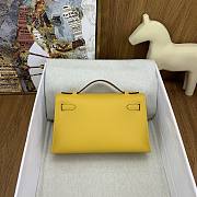 Kitlife Hermes Kelly Mini Bag Yellow Epsom Leather Silver Buckle 22cm  - 5