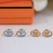 Kitlife Hermes Pig Nose Diamond Earrings in Silver / Gold - 1