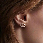 Kitlife Hermes Pig Nose Diamond Earrings in Silver / Gold - 2