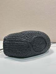 Kitlife Prada Small Crochet Top-Handle Bag Black 1BA463 25x14x11.5cm  - 6