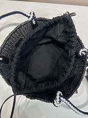 Kitlife Prada Small Crochet Top-Handle Bag Black 1BA463 25x14x11.5cm  - 3