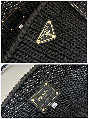 Kitlife Prada Small Crochet Top-Handle Bag Black 1BA463 25x14x11.5cm  - 2