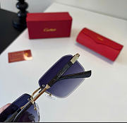 Kitlife Cartier Rimless Sunglasses Dark Blue - 4