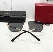 Kitlife Cartier Rimless Sunglasses Black - 5